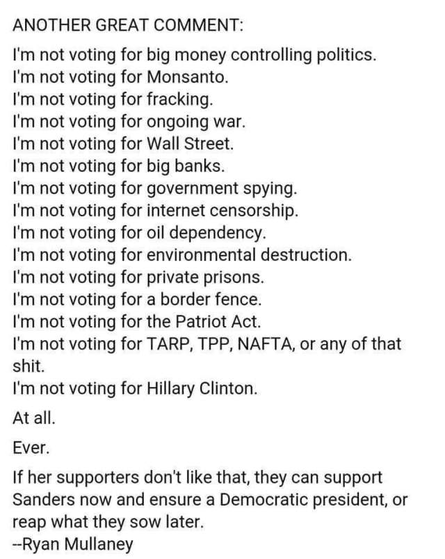 000T_ ST NY HILLARY CLINTON List of Reasons I'm not voting for her