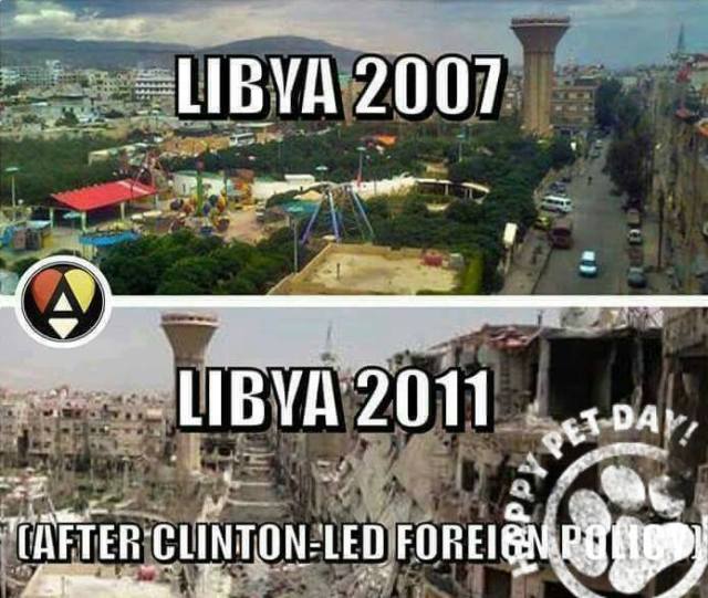 zST NY HILLARY CLINTON Libya 2007 - 2011 bombed out